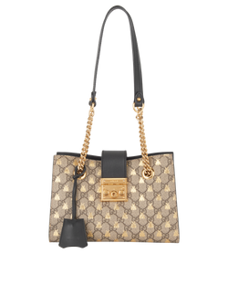 Small Padlock Tote, Canvas, Beige, 001998, DB/B, 2*